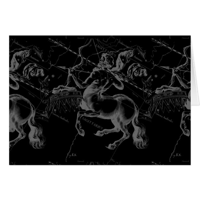Sagittarius Constellation Classy Hevelius Engaving (Front Horizontal)