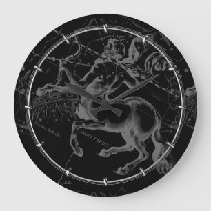 Sagittarius Constellation Classy Hevelius Engaving Large Clock