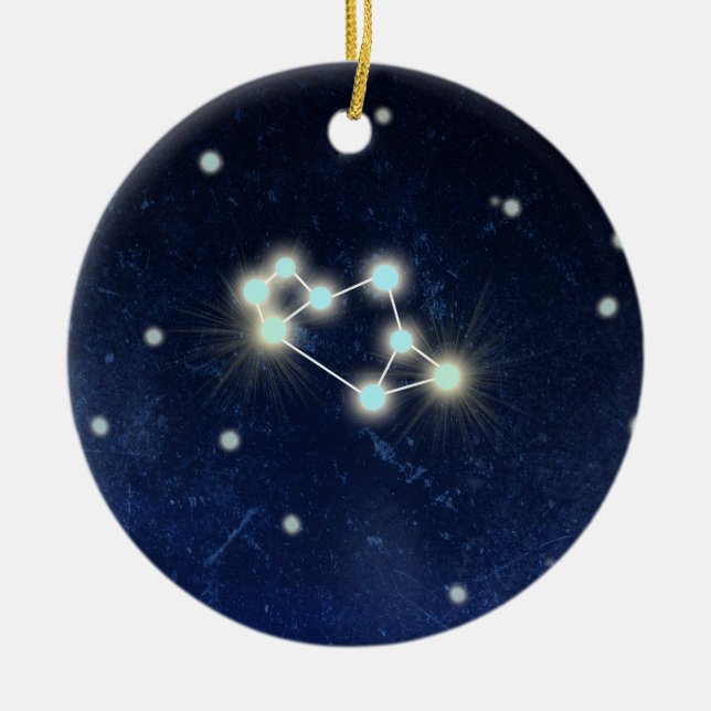 Sagittarius Constellation | Custom Name Ceramic Ornament (Front)