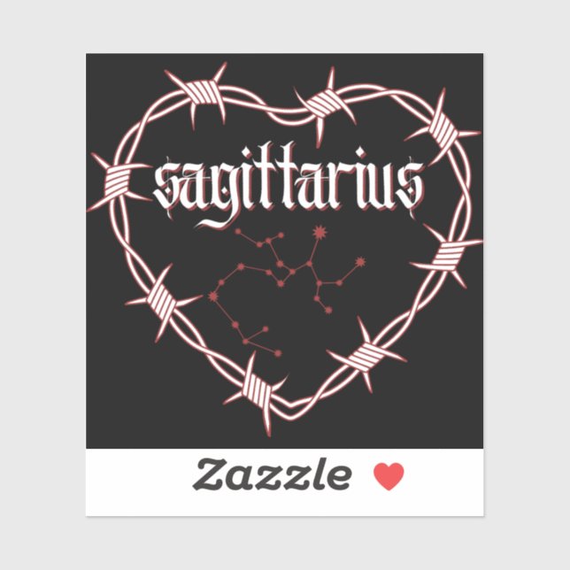 Sagittarius Constellation Gothic Barbed Wire Art (Sheet)