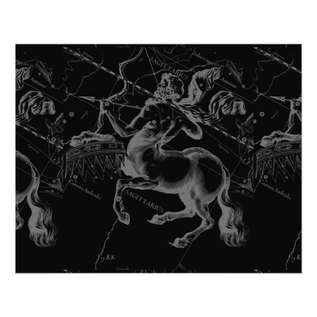 Sagittarius Constellation Hevelius circa 1690 Photo Print (Front)