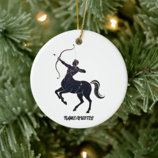 Sagittarius Constellation Line Art – Cosmic Zodiac Ceramic Ornament