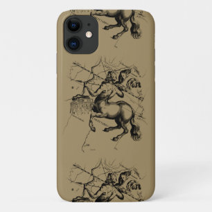 Sagittarius Constellation Map by Hevelius iPhone 11 Case