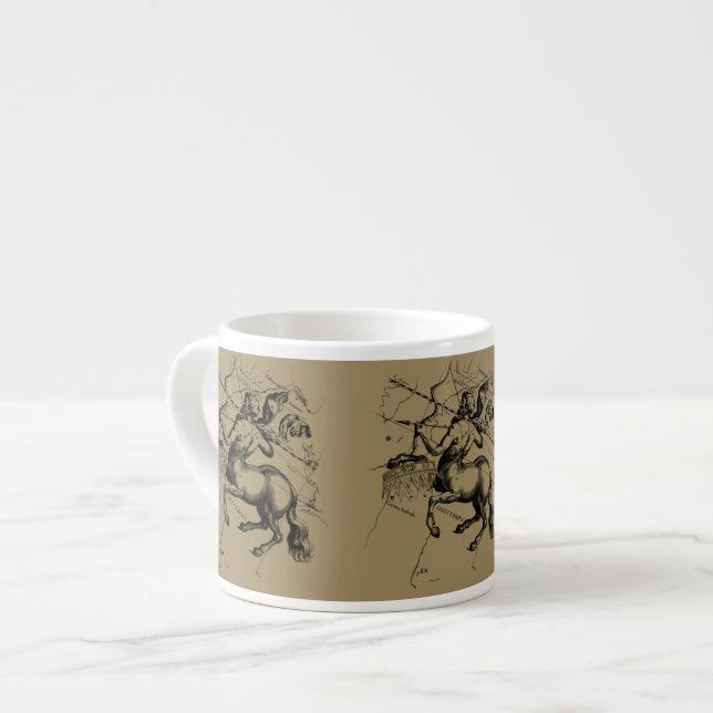 Sagittarius Constellation Map Engraving Hevelius Espresso Cup (Front Left)