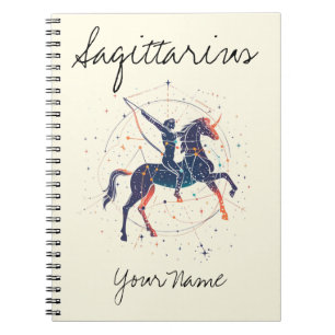 Sagittarius Constellation Minimalist Line Art Notebook