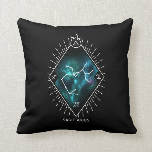 Sagittarius Constellation & Zodiac Symbol Cushion