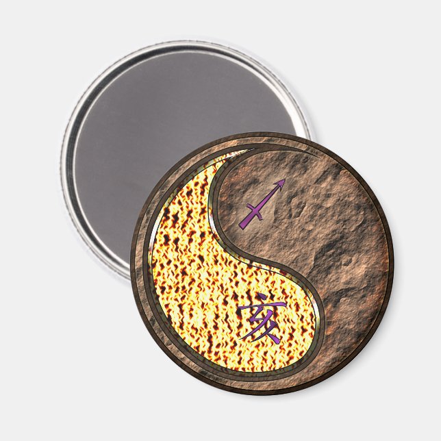 Sagittarius & Earth Boar Magnet (Front/Back)