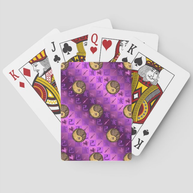 Sagittarius & Earth Boar Playing Cards (Back)