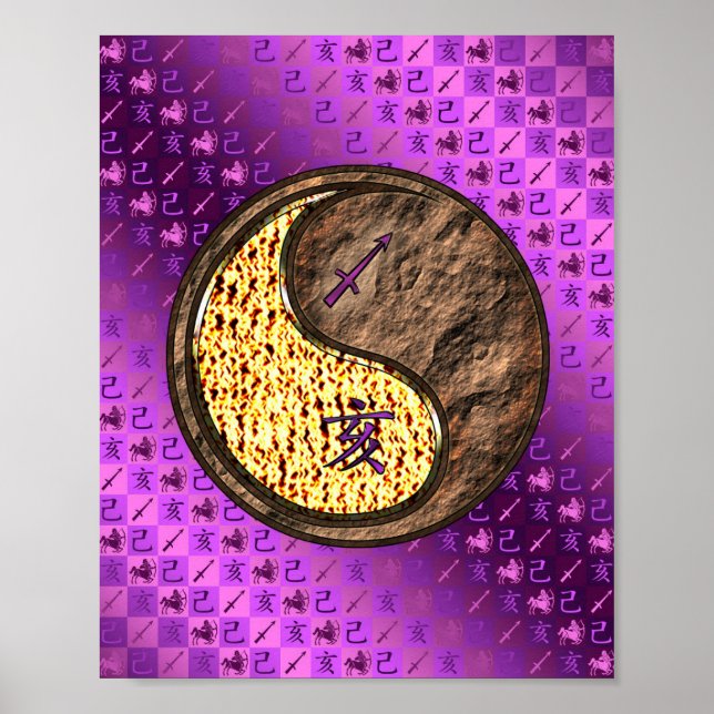 Sagittarius & Earth Boar Poster (Front)