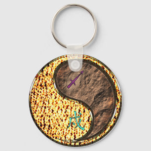 Sagittarius & Earth Dog Key Ring