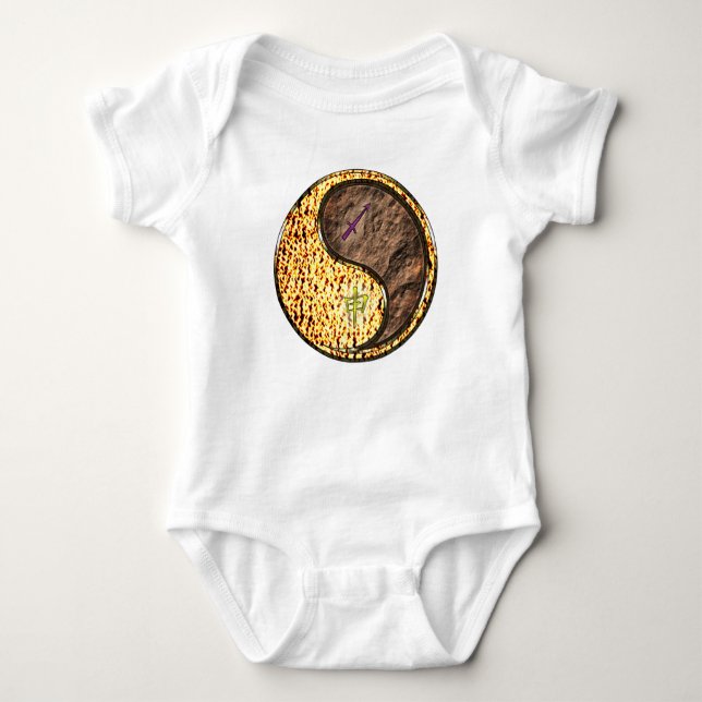 Sagittarius & Earth Monkey Baby Bodysuit (Front)
