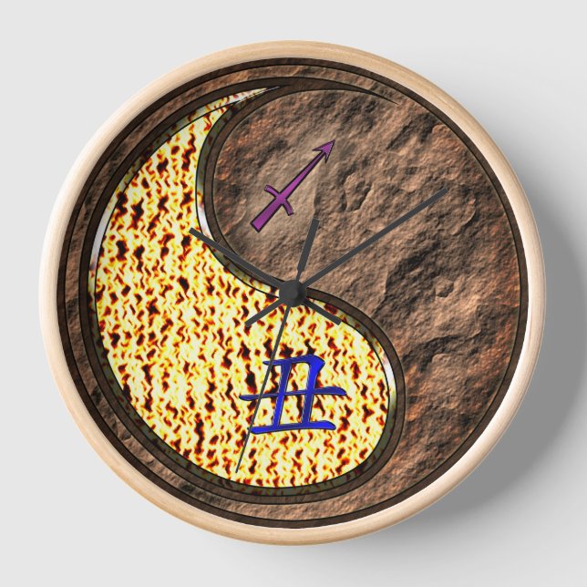 Sagittarius & Earth Ox Clock (Front)
