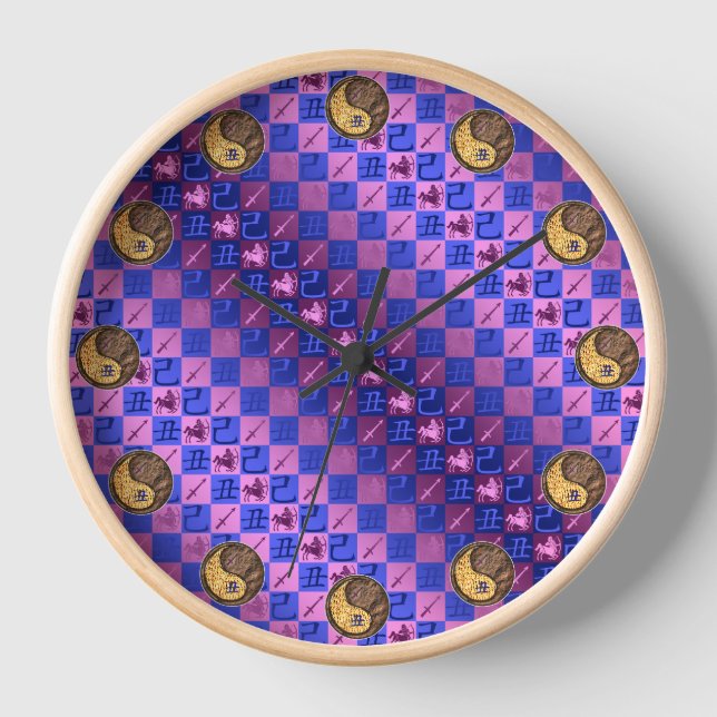 Sagittarius & Earth Ox Clock (Front)