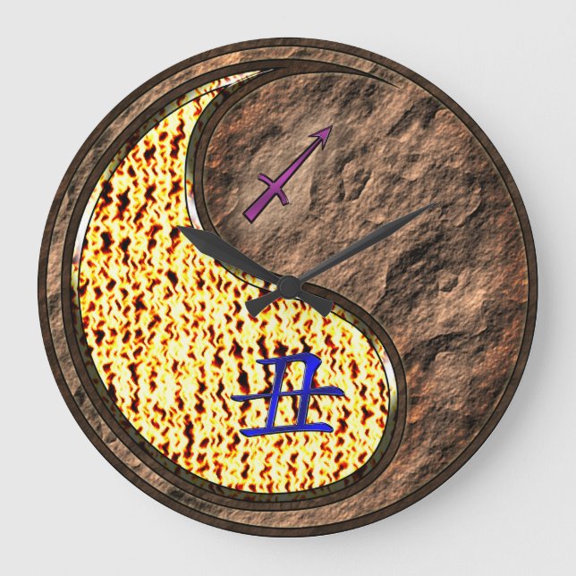Sagittarius & Earth Ox Large Clock (Front)