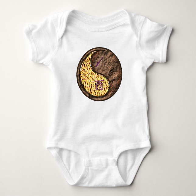 Sagittarius & Earth Rooster Baby Bodysuit (Front)
