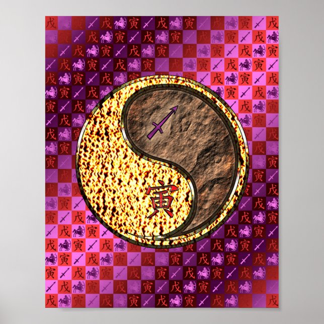 Sagittarius & Earth Tiger Poster (Front)