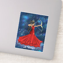 Sagittarius Female Goddess With Custom Text