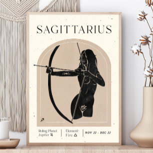 Sagittarius Feminine Zodiac Poster