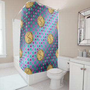 Sagittarius & Fire Dog Shower Curtain