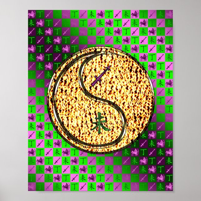 Sagittarius & Fire Goat Poster (Front)