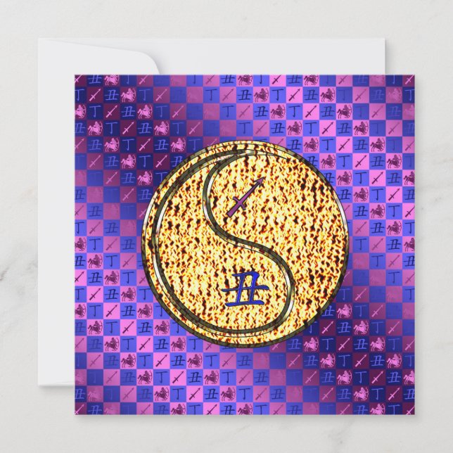 Sagittarius & Fire Ox Card (Front)
