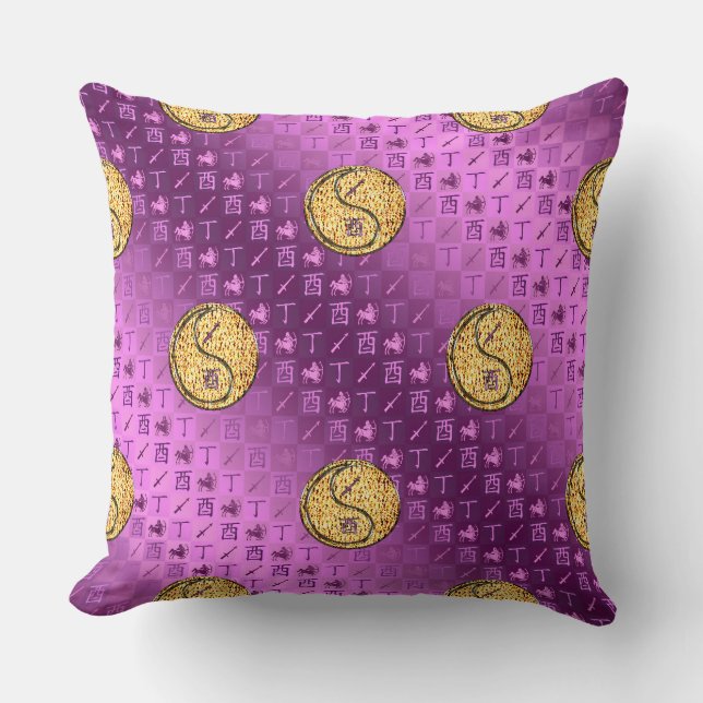 Sagittarius & Fire Rooster Cushion (Front)
