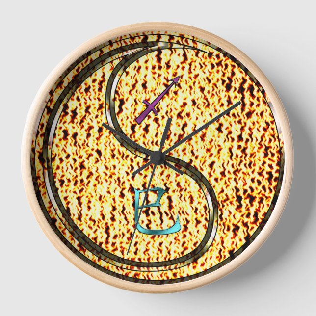 Sagittarius & Fire Snake Clock (Front)