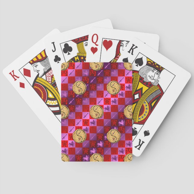 Sagittarius & Fire Tiger Playing Cards (Back)