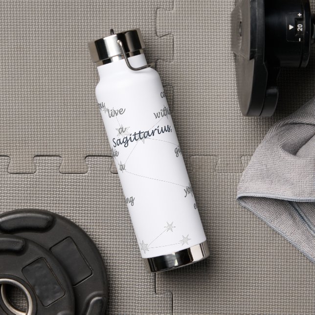 Sagittarius Fun Inspiring Daily Use & Custom Gift Water Bottle (Gym)
