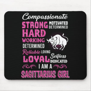 Sagittarius Girl Birthday Shirts Funny November Mouse Pad