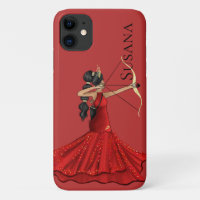 Sagittarius Goddess With Bow and Arrow Custom Name