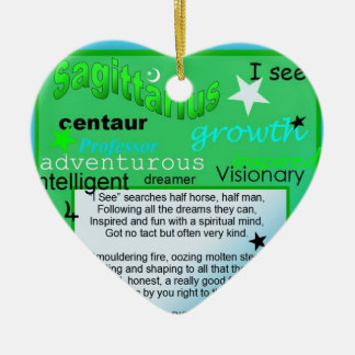 SAGITTARIUS GREETING CERAMIC ORNAMENT