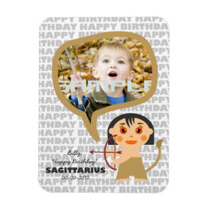 Sagittarius Happy Birthday Keepsake for kids Magnet