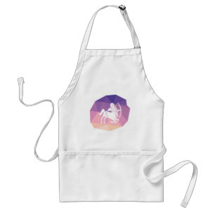 Sagittarius horoscope sign violet modern apron