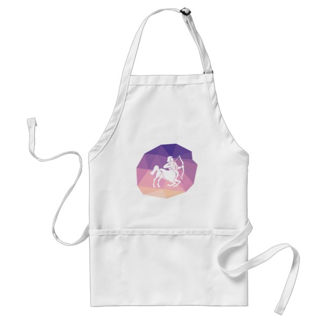 Sagittarius horoscope sign violet modern apron (Front)
