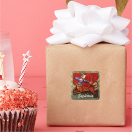 Sagittarius Horoscope Zodiac Mediaeval Art Square Sticker