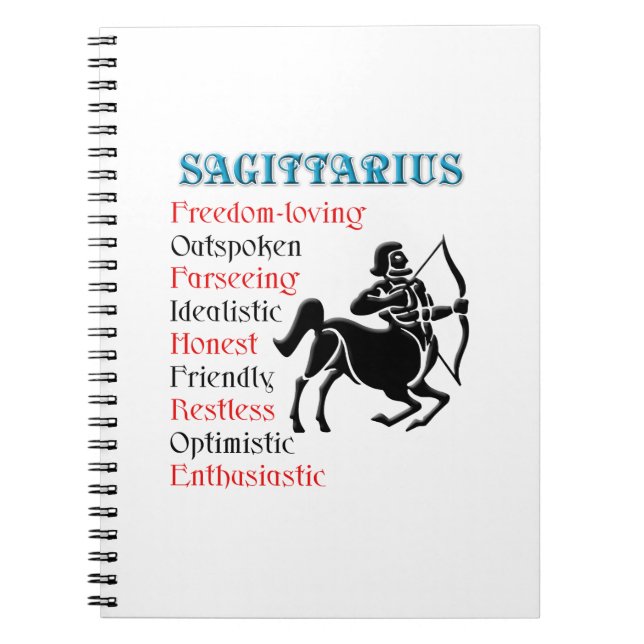 Sagittarius Horoscope Zodiac Sign Notebook (Front)