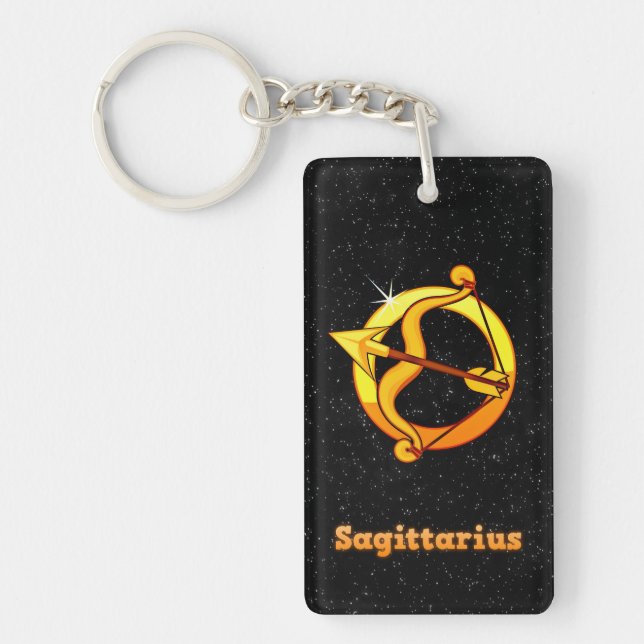Sagittarius illustration key ring (Front)