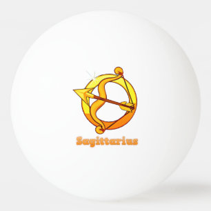 Sagittarius illustration ping pong ball