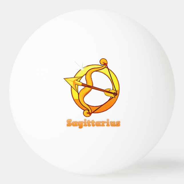 Sagittarius illustration ping pong ball (Front)