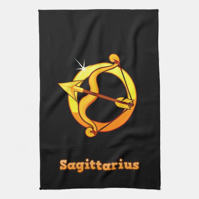 Sagittarius illustration tea towel (Vertical)