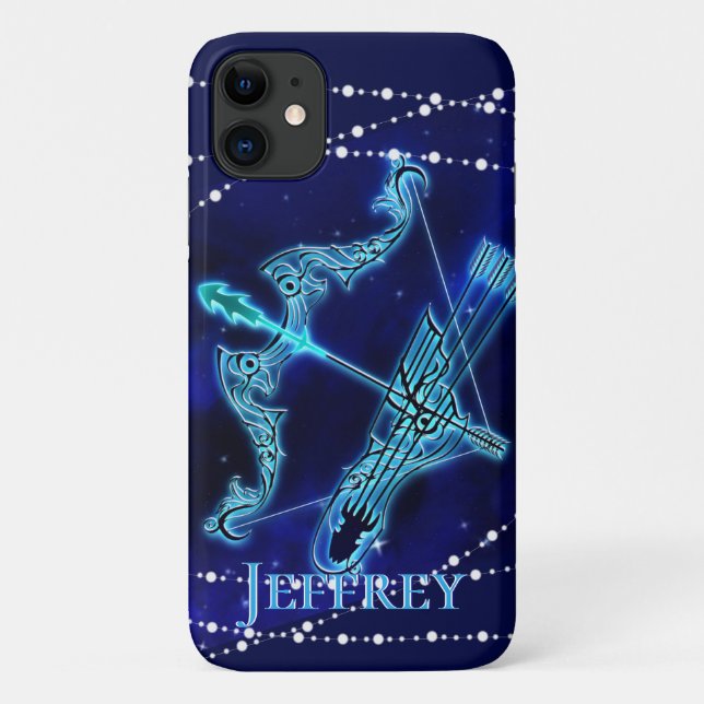 Sagittarius in Dark Blue II Case-Mate iPhone Case (Back)