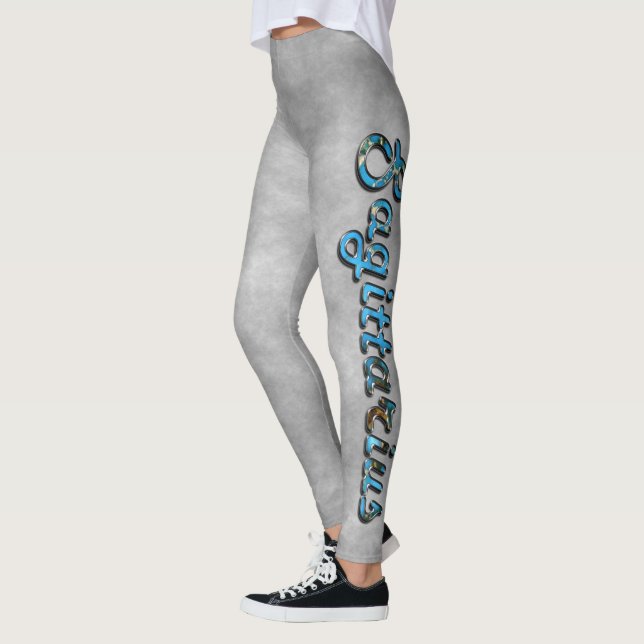 Sagittarius in Turquoise Gemstone Leggings (Left)