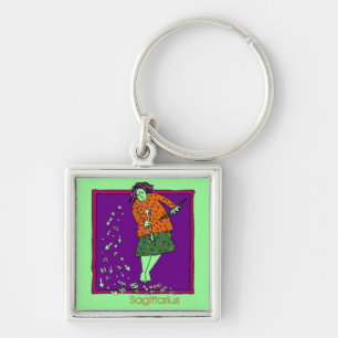 Sagittarius Key Ring