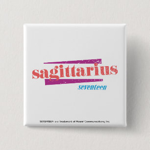 Sagittarius LtPink 15 Cm Square Badge