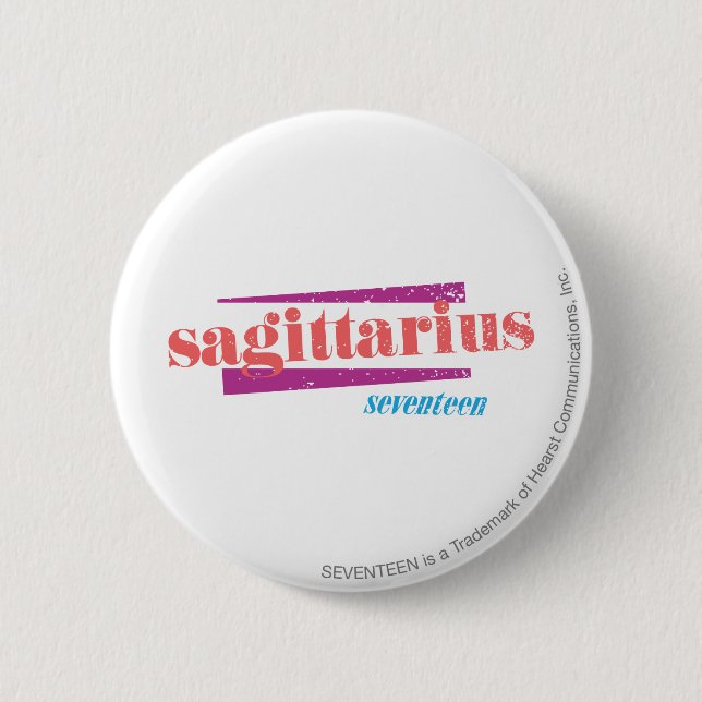 Sagittarius LtPink 6 Cm Round Badge (Front)