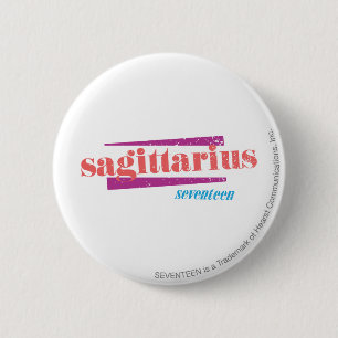 Sagittarius LtPink 6 Cm Round Badge