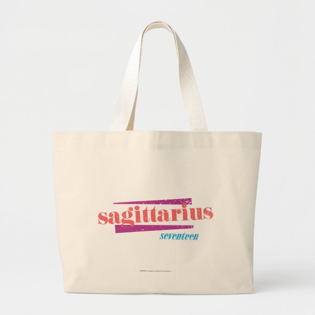 Sagittarius LtPink Large Tote Bag (Front)