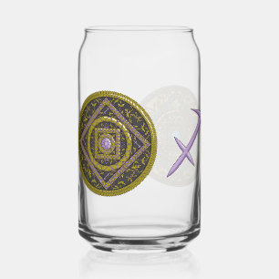 Sagittarius Mandala Can Glass