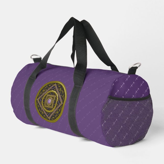 Sagittarius Mandala  Duffle Bag (Right Corner)